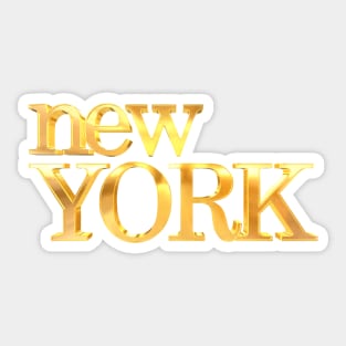 New York | Gold | Pop Art Sticker